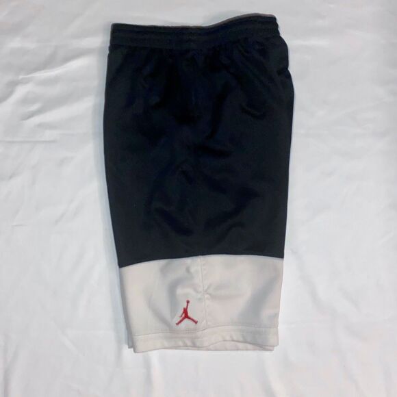 Jordan Vintage Basketball Dazzle Long Shorts Black White Mens Small - Picture 7 of 8